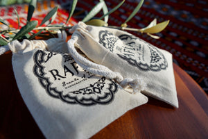 Rafia Cotton Drawstring Soap Bag